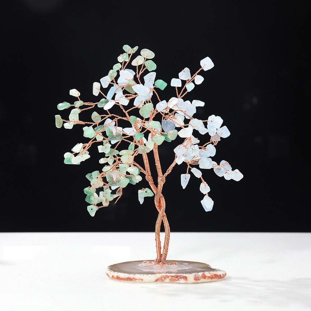 Árbol de Feng Shui con piedra de cristal natural Olivenorma