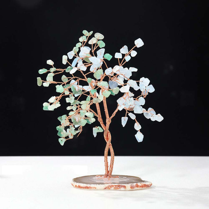 Árbol de Feng Shui con piedra de cristal natural Olivenorma