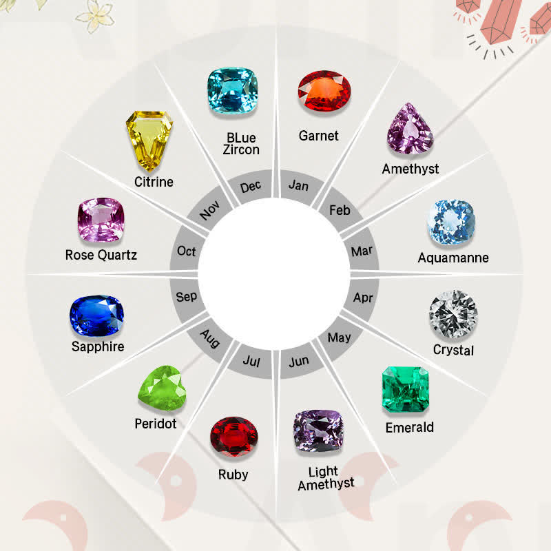 Juego de anillos de 3 piezas con piedra natal y circonita de regalo personalizado de Olivenorma