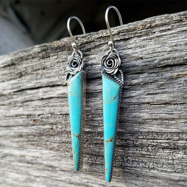 Pendientes de gotas de agua color turquesa 