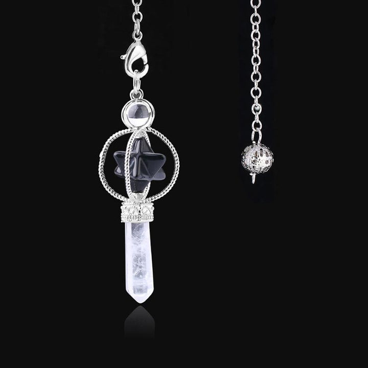 Péndulo de piedra de cristal natural. 