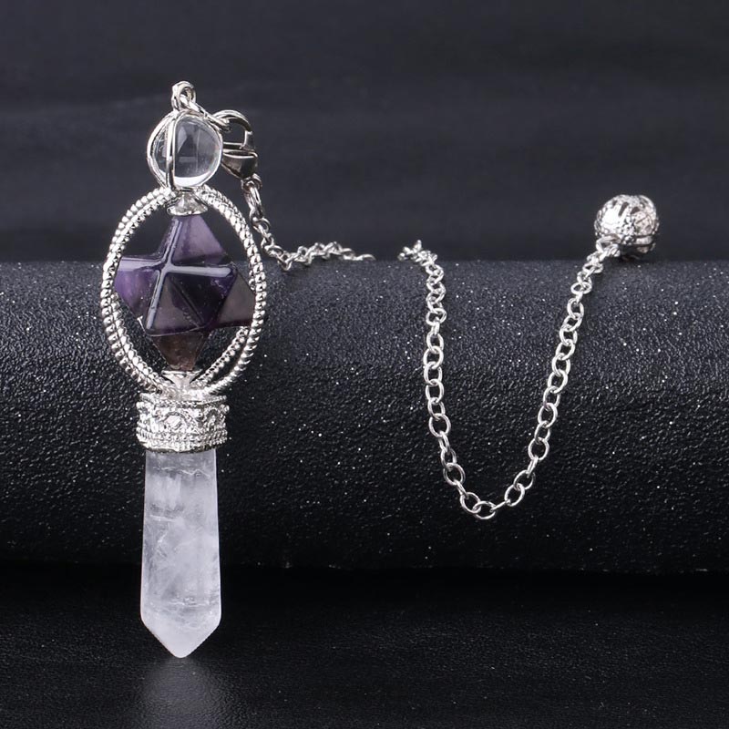 Péndulo de piedra de cristal natural. 