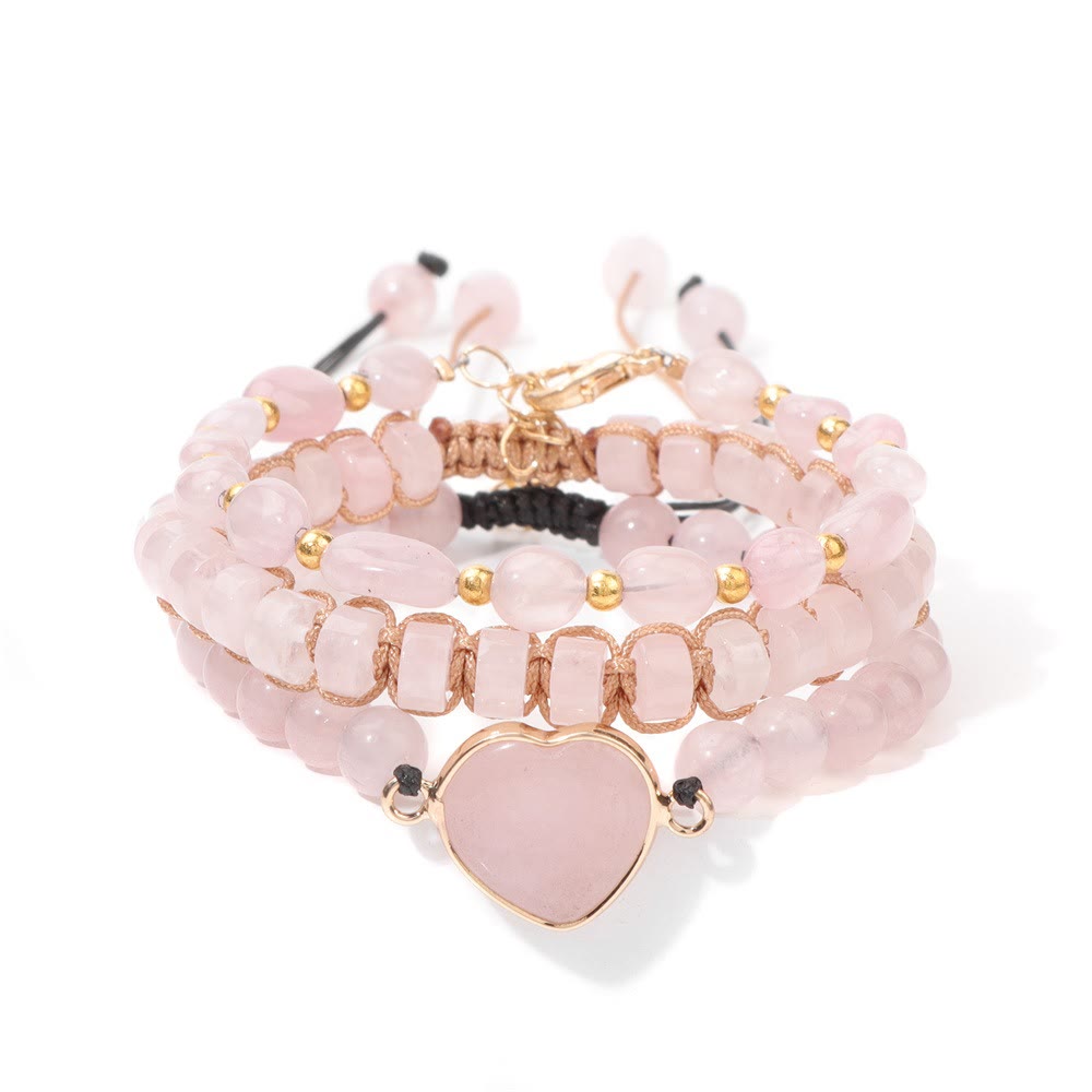 Pulsera con colgante en forma de corazón trenzado de cuerda hecha a mano de Olivenorma