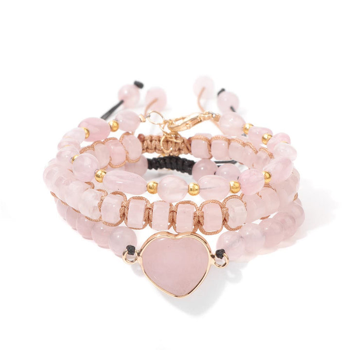 Pulsera con colgante en forma de corazón trenzado de cuerda hecha a mano de Olivenorma