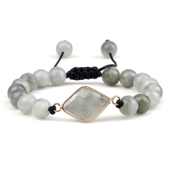 Pulsera de cuentas de opalita con piedra de ojo de gato de Olivenorma