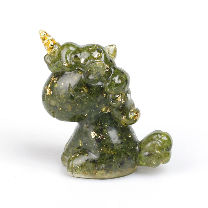 Decoración con piedras preciosas de unicornio de cristal de Olivenorma