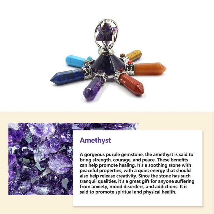 Decoración de chakras con cristales naturales de Olivenorma