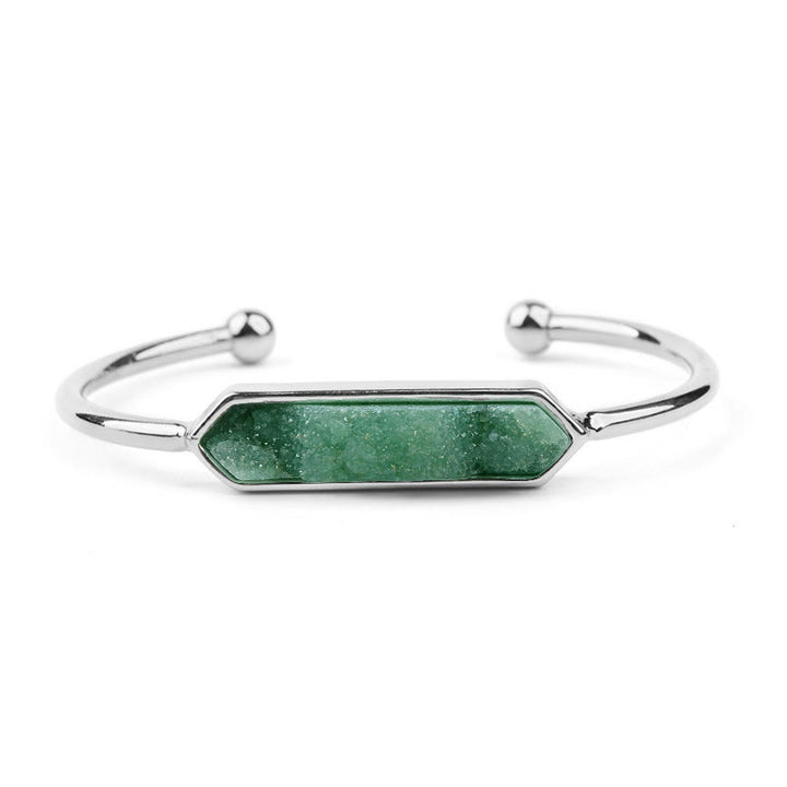 Pulsera de cobre y metal con cristales naturales de Olivenorma