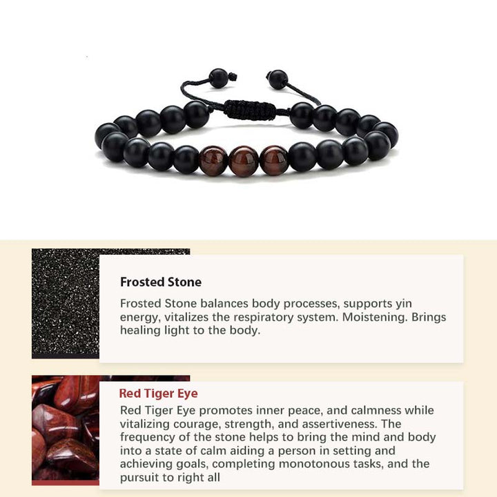 Pulsera curativa con piedra de cristal natural