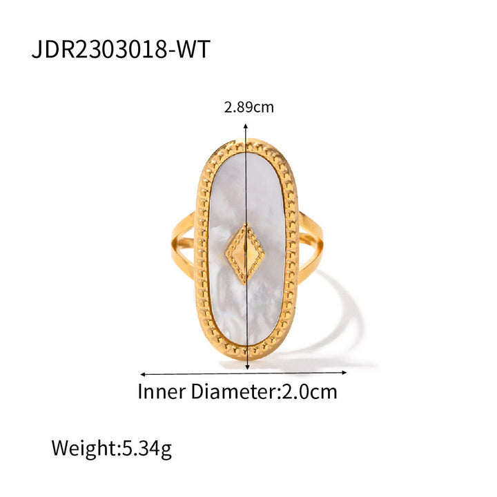Anillo ajustable de turquesa africana natural de 18 k de Olivenorma