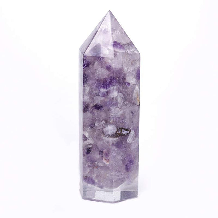Decoración de protección de chakras con cristales naturales. 