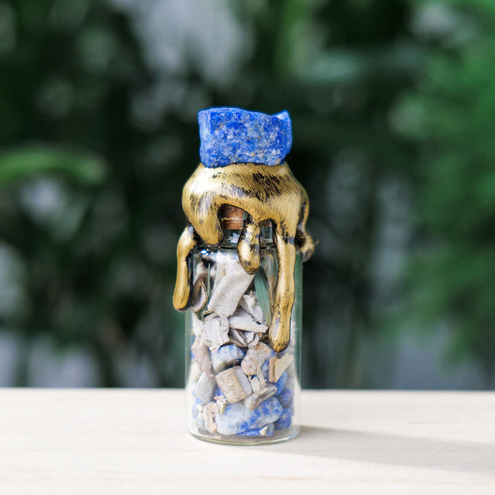 Botella energética de piedra cruda de cristal natural "Deseo de bruja" de Olivenorma 