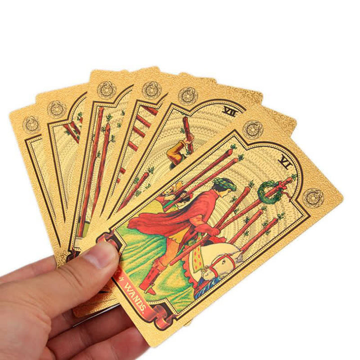 Cartas de tarot holográficas de adivinación de lujo premium de Olivenorma