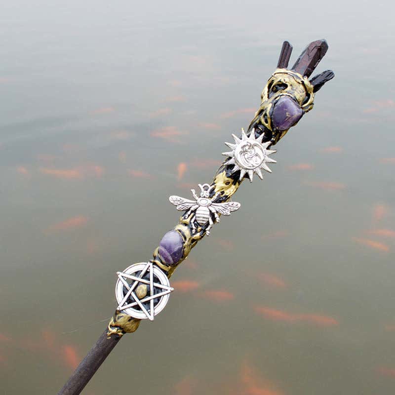 Varitas de cristal de hadas de la luna y el sol de Olivenorma