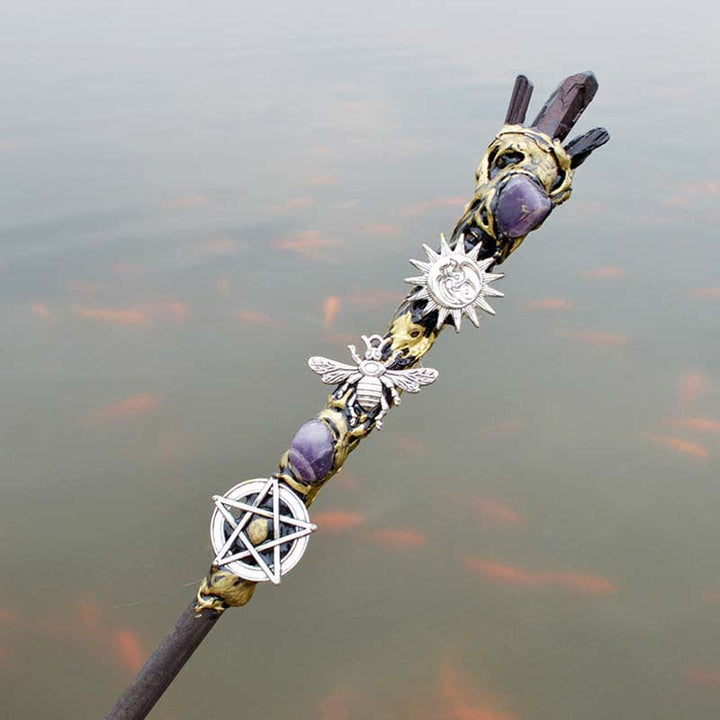 Varitas de cristal de hadas de la luna y el sol de Olivenorma