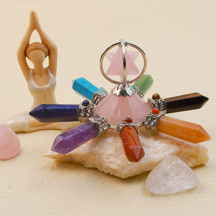 Decoración de chakras con cristales naturales de Olivenorma