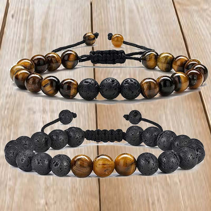 Pulsera curativa con piedra de cristal natural