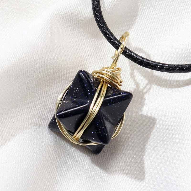 VEHÍCULO DE LUZ DIVINA - Collar Merkaba de Cristal 