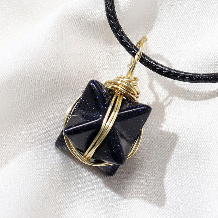 VEHÍCULO DE LUZ DIVINA - Collar Merkaba de Cristal 