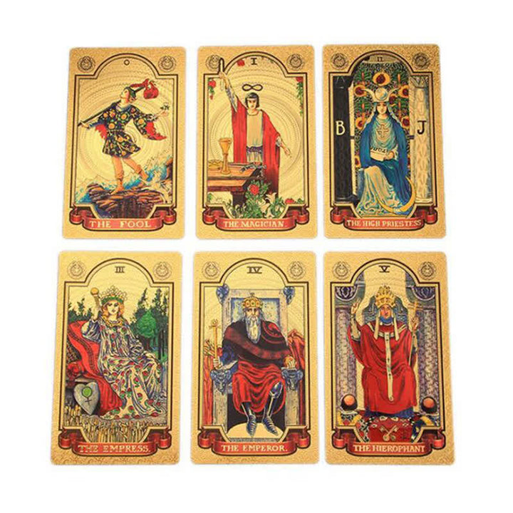 Cartas de tarot holográficas de adivinación de lujo premium de Olivenorma