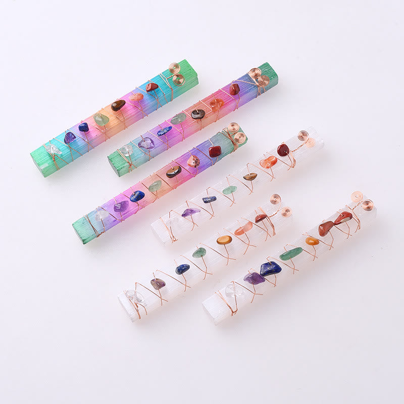 Varitas de cristal de yeso marroquíes para chakras de Olivenorma