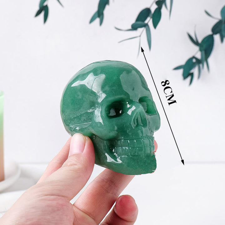 Estatua de calavera de amatista de 3 pulgadas de Olivenorma, piedra preciosa curativa decorativa 