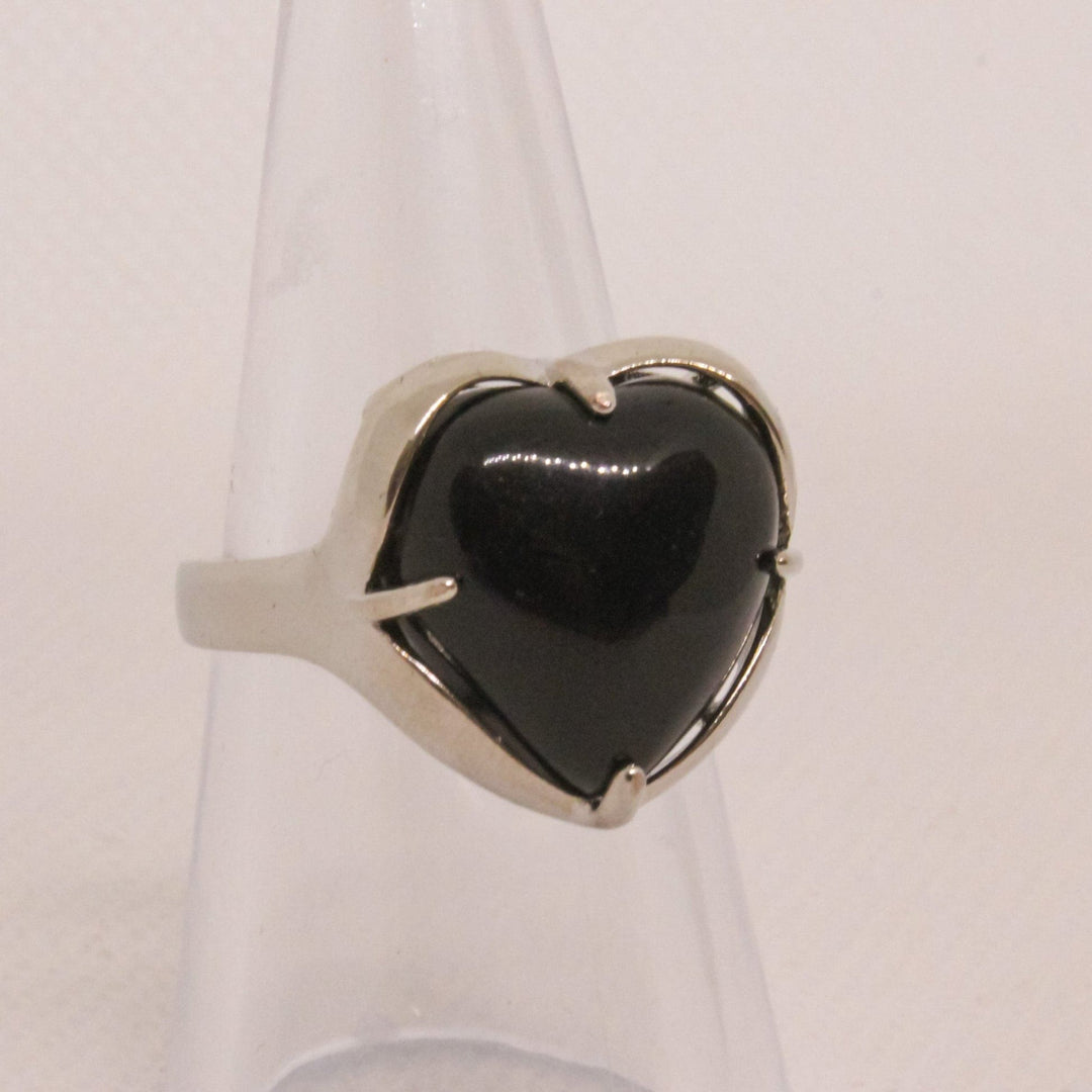 Anillo de corazón de cristal de piedra natural Olivenorma