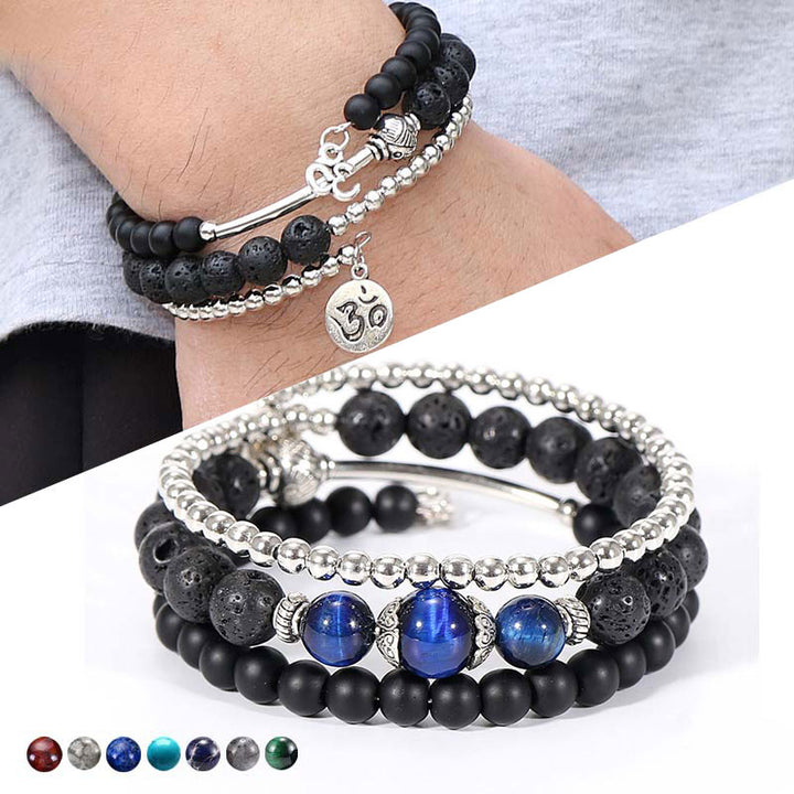 Pulsera de piedra protectora de cristal natural