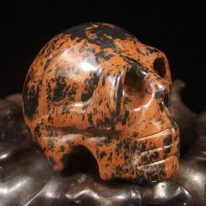 Decoración de Halloween con calavera de cristal natural de Olivenorma