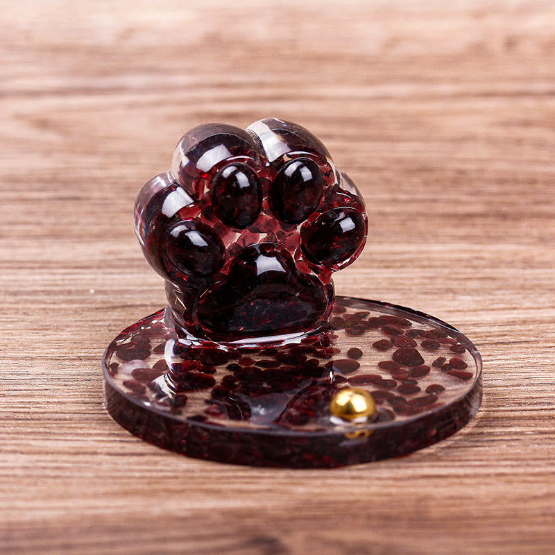 Soporte para teléfono móvil con forma de garra de gato de piedra natural epoxi de Olivenorma