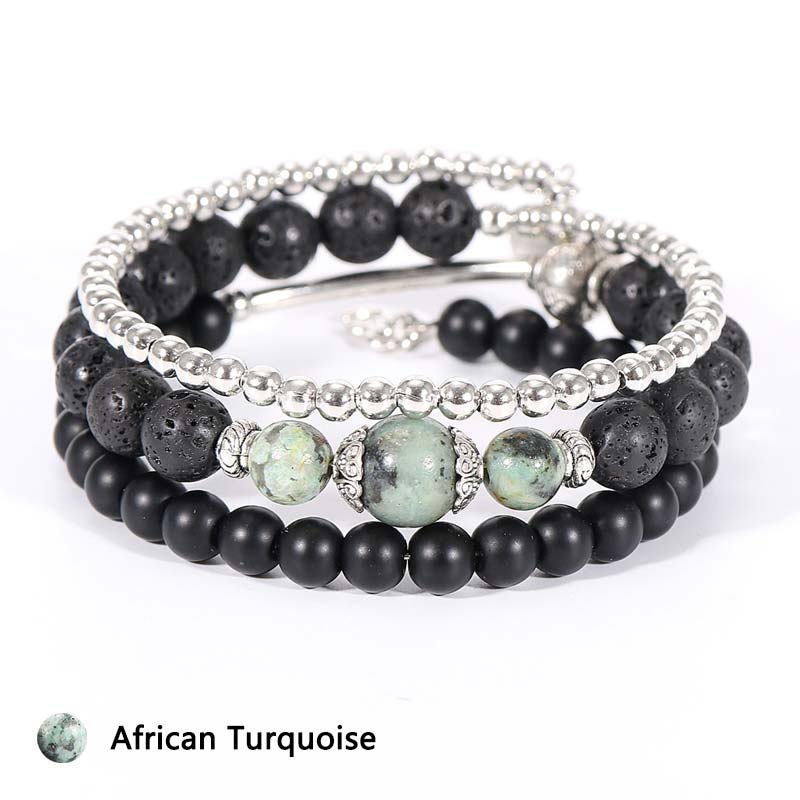 Pulsera de piedra protectora de cristal natural