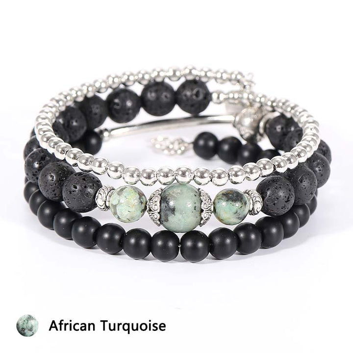 Pulsera de piedra protectora de cristal natural