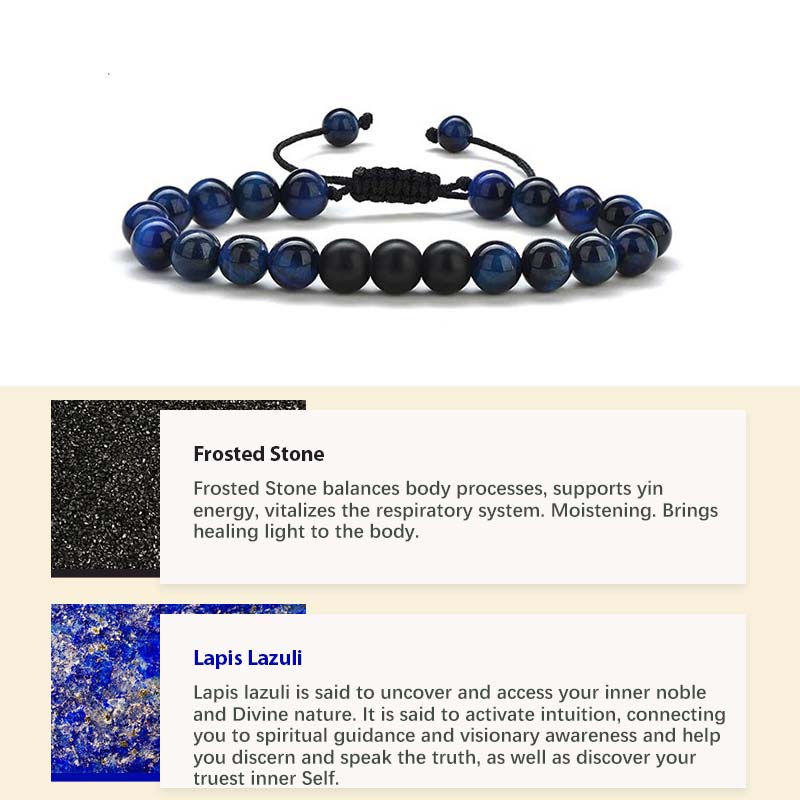 Pulsera curativa con piedra de cristal natural