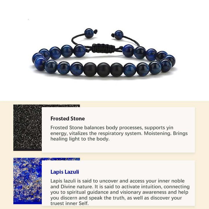 Pulsera curativa con piedra de cristal natural