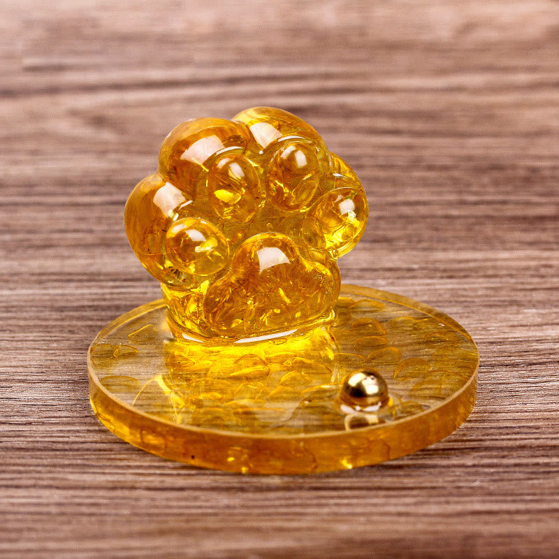 Soporte para teléfono móvil con forma de garra de gato de piedra natural epoxi de Olivenorma