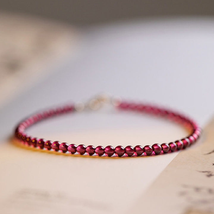 Amor eterno - Pulsera de piedras preciosas de granate
