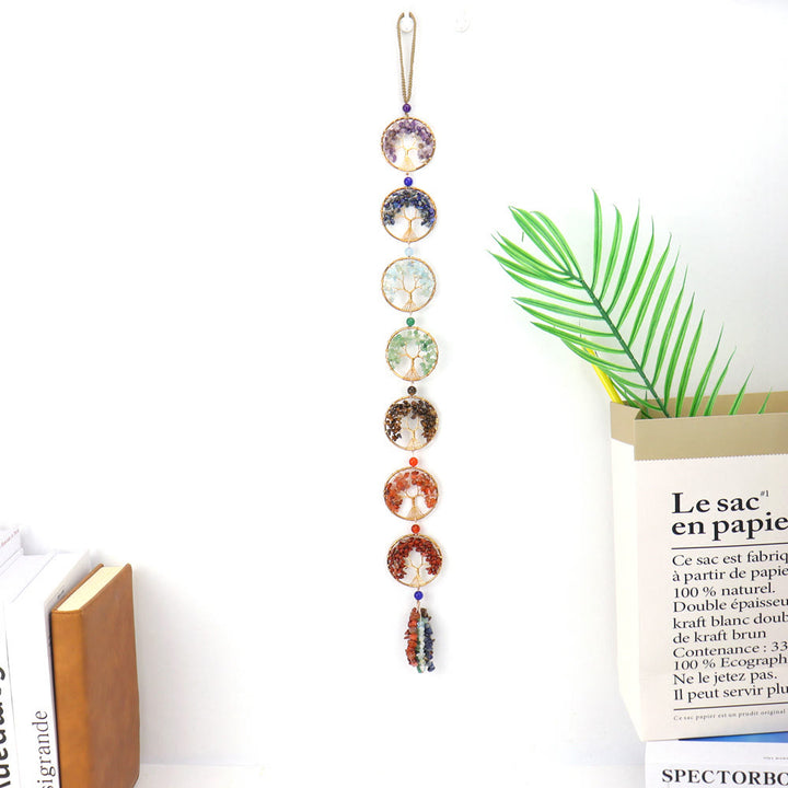 Decoración de pared con el árbol de la vida de los 7 chakras de Olivenorma
