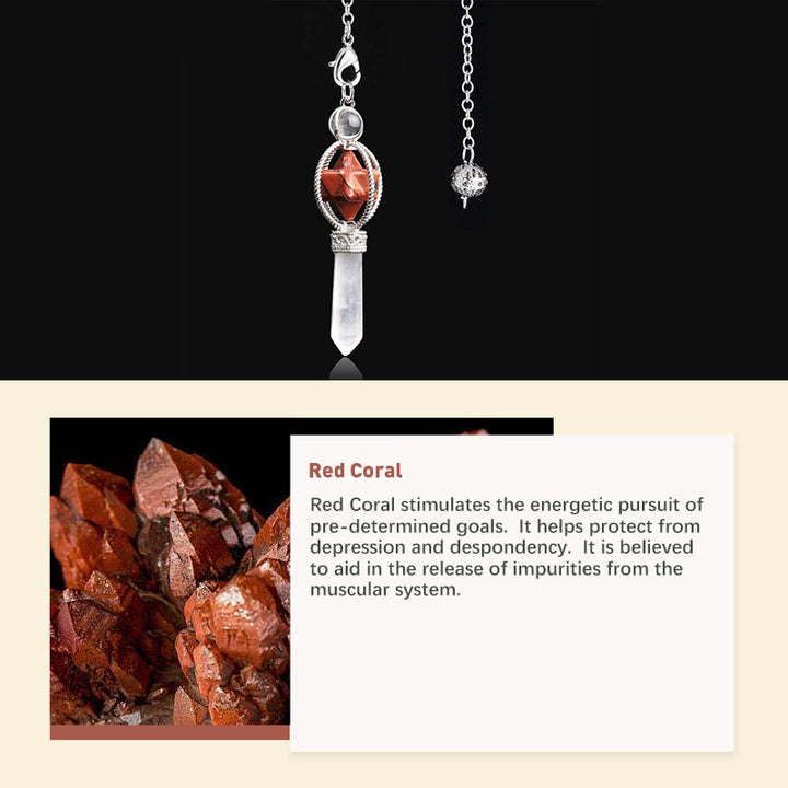 Péndulo de piedra de cristal natural. 