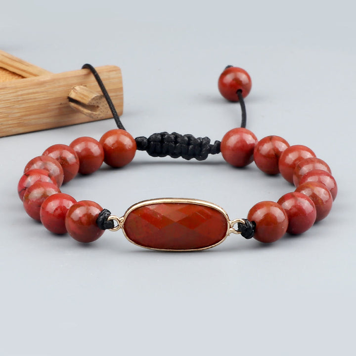 Pulsera de cuentas de opalita con piedra de ojo de gato de Olivenorma