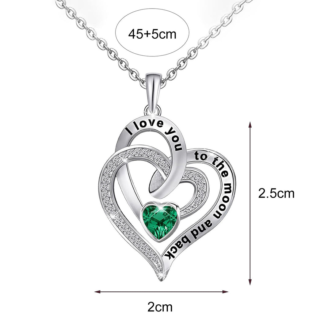 Collar con corazones y piedras natales de Olivenorma