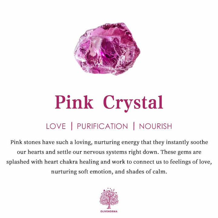 Juego de anillos ajustables apilables con cristales de color rosa peridoto delicado de Olivenorma 