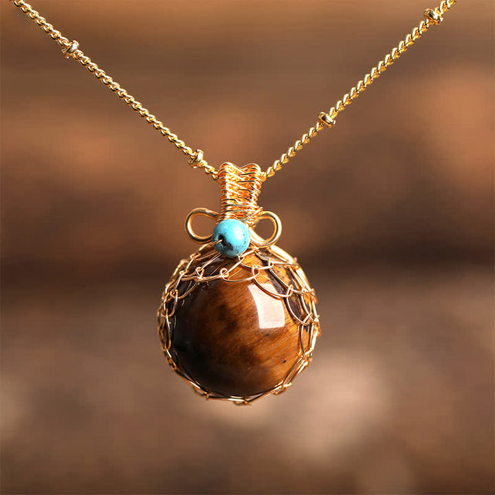 Collar delicado de esferas de cristal natural de Olivenorma