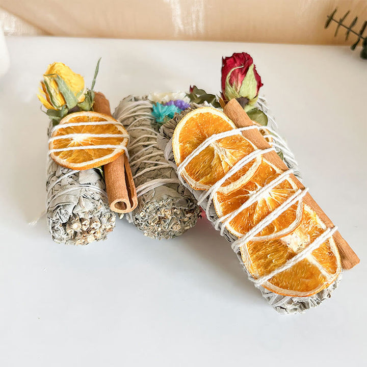 Meditación de limpieza con cristales de canela y naranja de Olivenorma y salvia blanca 