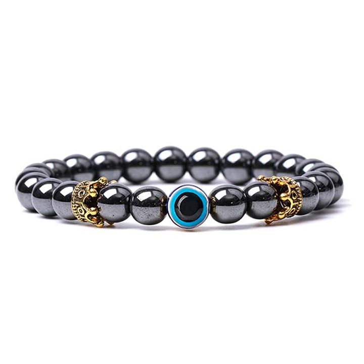 Pulsera de piedra natural con protección contra el mal de ojo
