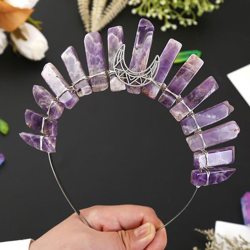 Corona de cristal con forma de estrella y luna tridimensional de Olivenorma