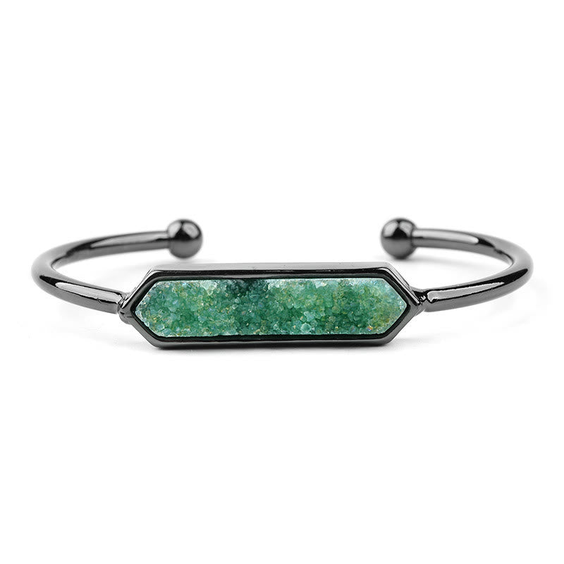 Pulsera de cobre y metal con cristales naturales de Olivenorma