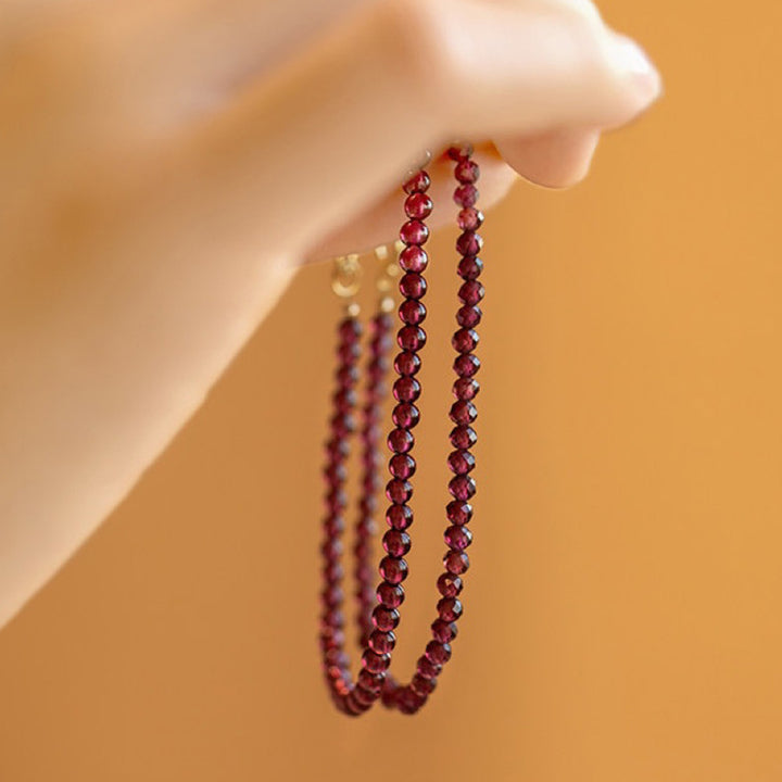 Amor eterno - Pulsera de piedras preciosas de granate