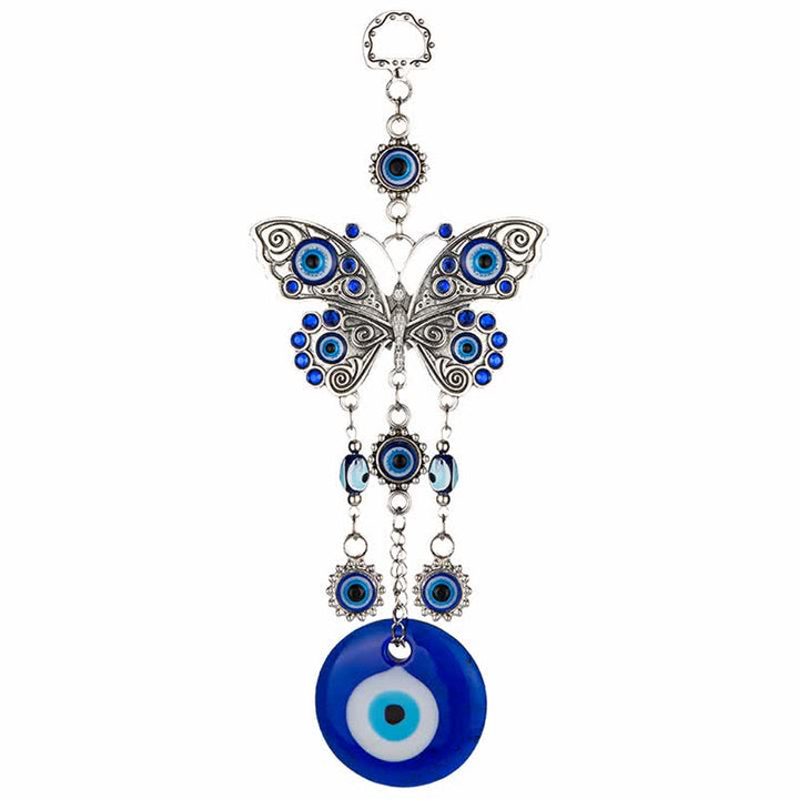 Amuleto decorativo de pared con forma de mariposa y ojo malvado de Olivenorma