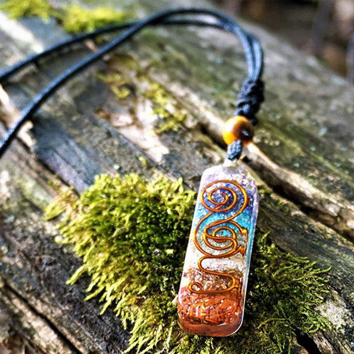 Collar de sanación de chakras con orgón de Olivenorma 