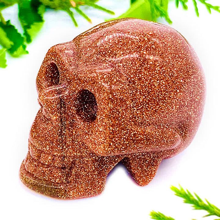 Decoración de Halloween con calavera de cristal natural de Olivenorma